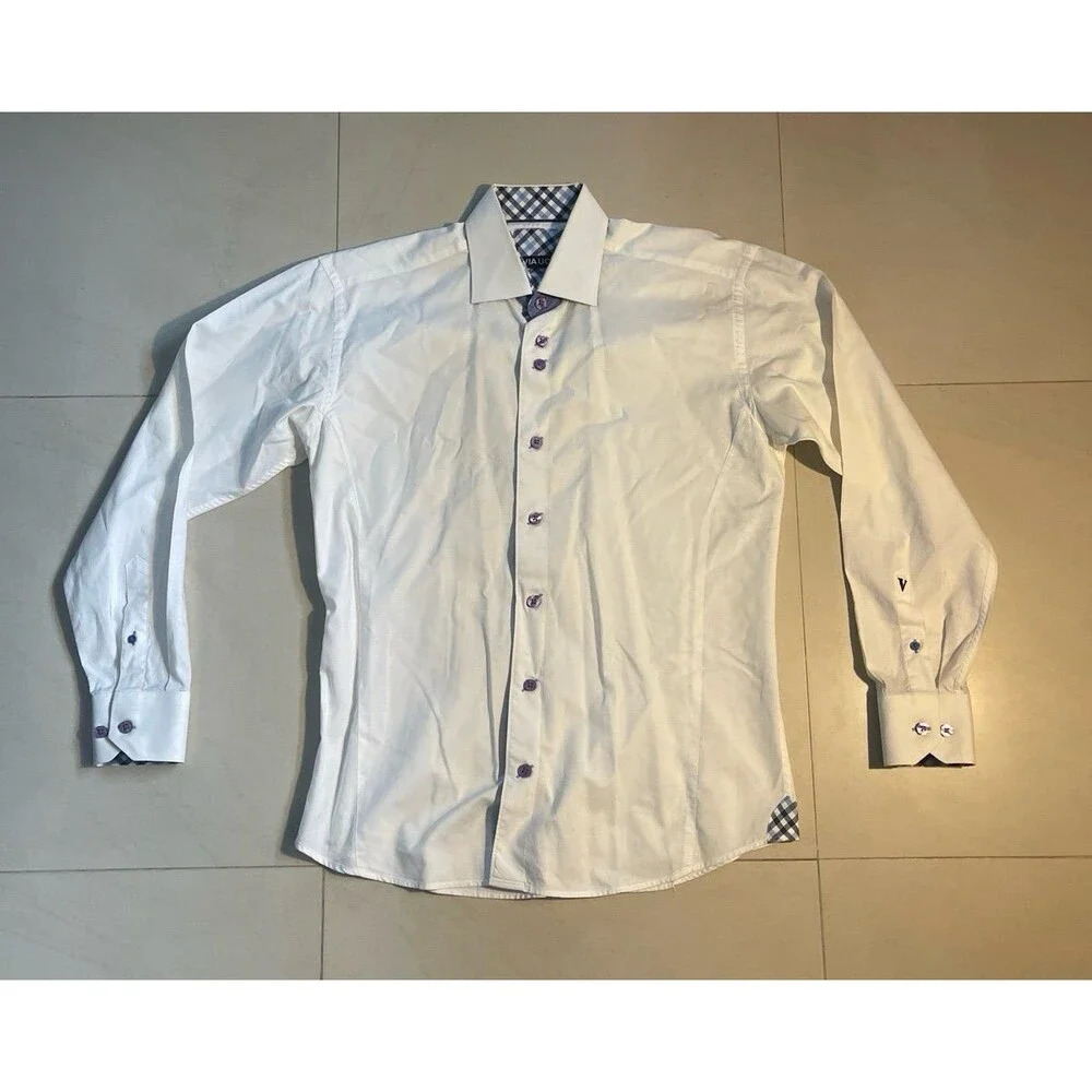 Via Uomo White Dress Shirt For Men